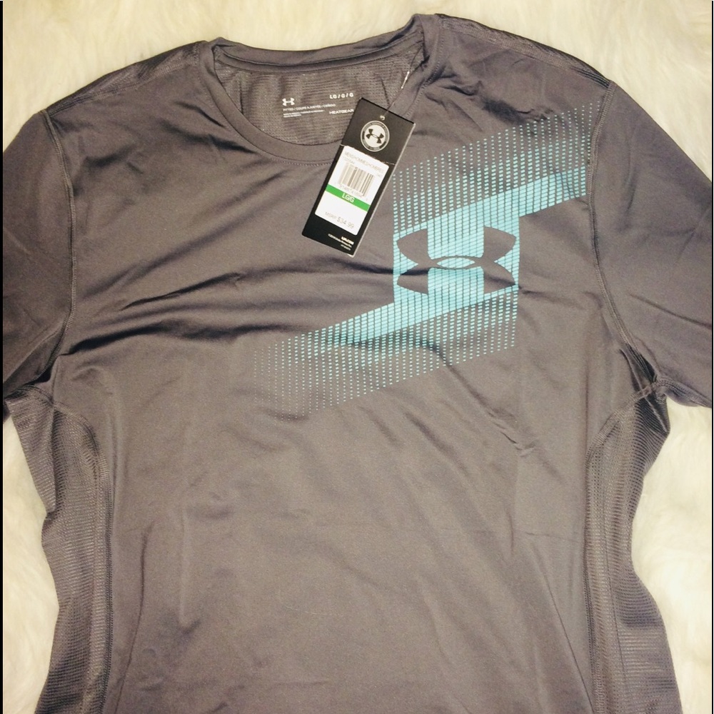 Under Armour Silver Shimmer Short Sleeve Men’s LG - Picture 5 of 8